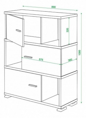 Тумба комбинированная Домино СБ-30/3 в Пуровске - purovsk.mebel24.online | фото 2