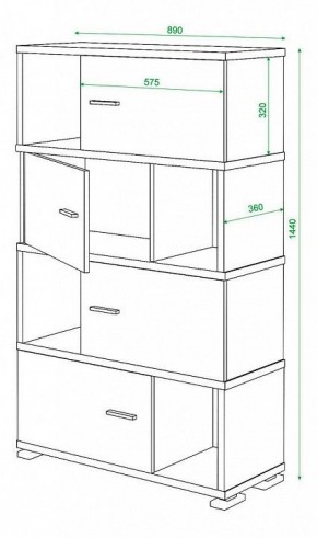 Тумба комбинированная Домино СБ-30/4 в Пуровске - purovsk.mebel24.online | фото 3