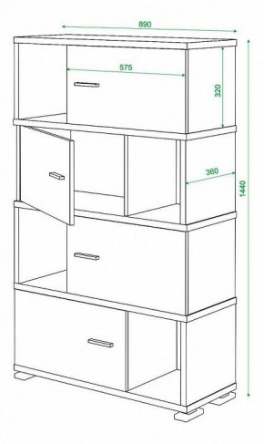 Тумба комбинированная Домино СБ-30/4 в Пуровске - purovsk.mebel24.online | фото 2