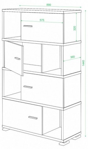 Тумба комбинированная Домино СБ-30/4 в Пуровске - purovsk.mebel24.online | фото 3