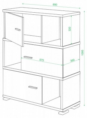 Тумба комбинированная СБ-30/3 в Пуровске - purovsk.mebel24.online | фото 2