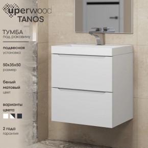 Тумба под раковину Uperwood Tanos 50 см, подвесная, белая матовая в Пуровске - purovsk.mebel24.online | фото 6