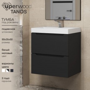 Тумба под раковину Uperwood Tanos 50 см, подвесная, черная матовая в Пуровске - purovsk.mebel24.online | фото 4