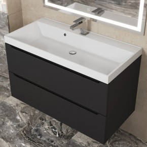 Тумба под раковину Uperwood Tanos 90 см, подвесная, черная матовая в Пуровске - purovsk.mebel24.online | фото 11
