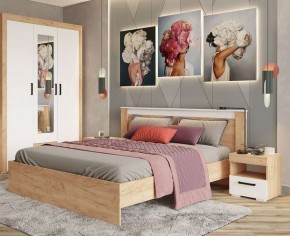 Тумба прикроватная Адель дуб крафт золотой/белый в Пуровске - purovsk.mebel24.online | фото 3