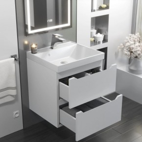 Тумба с раковиной Uperwood Tanos 50 см, подвесная, белая матовая в Пуровске - purovsk.mebel24.online | фото 11