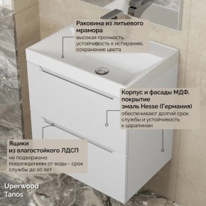 Тумба с раковиной Uperwood Tanos 50 см, подвесная, белая матовая в Пуровске - purovsk.mebel24.online | фото 6