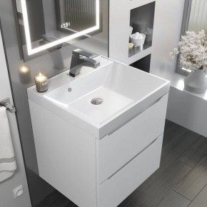 Тумба с раковиной Uperwood Tanos 50 см, подвесная, белая матовая в Пуровске - purovsk.mebel24.online | фото 9