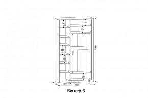 ВИНТЕР 3 Шкаф 3-х створчатый в Пуровске - purovsk.mebel24.online | фото 2